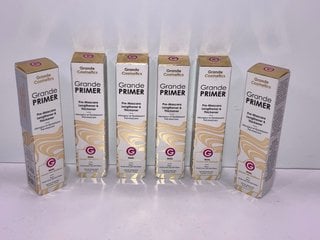 6 X GRANDE COSMETICS GRANDE PRIMER PRE - MASCARA LENGTHENER & THICKENER - COMBINED RRP £138: LOCATION - TABLE 3