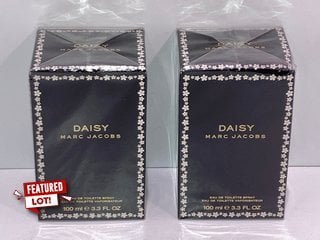 2 X MARC JACOBS DAISY 100ML EAU DE TOILETTE - COMBINED RRP £200: LOCATION - TABLE 1