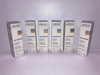 6 X URIAGE DEPIDERM ANTI - DARK SPOT DAYTIME CARE WITH SPF 50 - COMBINED RRP £156: LOCATION - TABLE 3