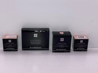 3 X GIVENCHY PRISME LIBRE LOOSE POWDER IN NUMBER 2 SATIN BLANC AND NUMBER 3 VOILE ROSE TO INCLUDE LE 9 DE GIVENCHY MULTI FINISH EYESHADOW PALETTE - COMBINED RRP £175: LOCATION - TABLE 3