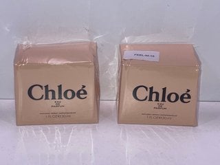 2 X CHLOE EAU DE PARFUM 30ML - COMBINED RRP £136: LOCATION - TABLE 4