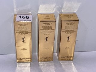 3 X YVES SAINT LAURENT TOUCHE ECLAT LE TEINT FOUNDATION IN THE SHADE BR40 COOL SAND - COMBINED RRP £120: LOCATION - TABLE 4