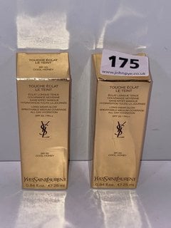 2 X YVES SAINT LAURENT TOUCHE ECLAT LE TEINT FOUNDATION IN THE SHADE BR50 COOL HONEY: LOCATION - TABLE 4