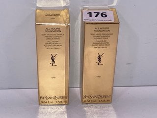 2 X YVES SAINT LAURENT ALL HOURS FOUNDATION IN THE SHADE MN5: LOCATION - TABLE 4