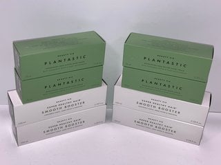 8 X BEAUTY PIE COSMETIC ITEMS TO INCLUDE 4 X SUPER HEALTHY HAIR SMOOTH BOOSTER, 4 X PLANTASTIC NOURISHING SHEA BUTTER HAND CREAM - COMBINED RRP £320: LOCATION - TABLE 4