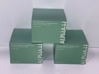 3 X ALPHAH MELTING MOMENTS CLEANSING BALM INFUSED WITH AUSTRALIAN FLANNEL FLOWER - COMBINED RRP £96: LOCATION - TABLE 5