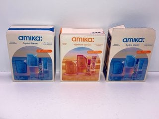 2 X AMIKA HYDRO DREAM HYDRATION ROUTINE TRIAL SET TO INCLUDE AMIKA SIGNATURE SAVIORS ROUTINE TRIAL SET: LOCATION - TABLE 6