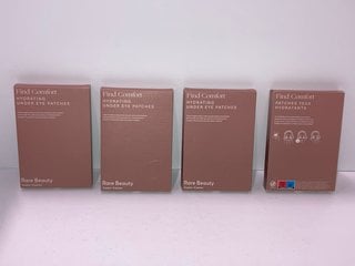 4 X RARE BEAUTY FIND COMFORT SET OF 8 HYDRATING UNDER EYE PATCHES - COMBINED RRP £100: LOCATION - TABLE 6