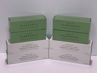 8 X BEAUTY PIE COSMETIC ITEMS TO INCLUDE 4 X SUPER HEALTHY HAIR SMOOTH BOOSTER, 4 X PLANTASTIC NOURISHING SHEA BUTTER HAND CREAM - COMBINED RRP £320: LOCATION - TABLE 6