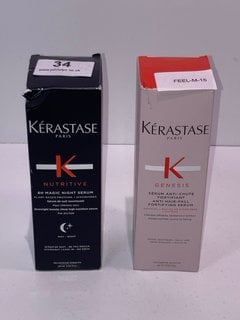 KERASTASE GENESIS ANTI HAIR - FALL FORTIFYING SERUM TO INCLUDE KERASTASE NUTRITIVE 8H MAGIC NIGHT SERUM - COMBINED RRP £82: LOCATION - TABLE 1