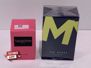 TED BAKER LONDON 75ML EAU DE TOILETTE FOR MEN TO INCLUDE VALENTINO DONNA BORN IN ROMA 50ML EAU DE PARFUM - COMBINED RPP:£101: LOCATION - TABLE 1