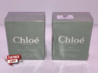 2 X CHLOE ROSE NATURELLE 100ML EAU DE PARFUM - COMBINED RRP £195: LOCATION - TABLE 2