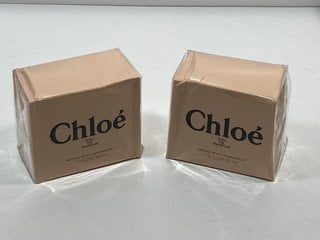 2 X CHLOE EAU DE PARFUM 30ML - COMBINED RRP £136: LOCATION - TABLE 2