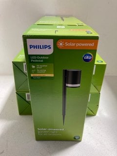 6 X PHILIPS LED OUTDOOR PEDESTAL LIGHTS: LOCATION - AR1