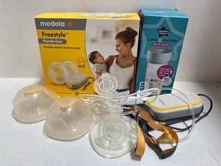 3 X ASSORTED BABY ITEMS TO INCLUDE TOMMEE TIPPEE COLIC + SOOTHE MILK AIR REMOVER: LOCATION - AR2