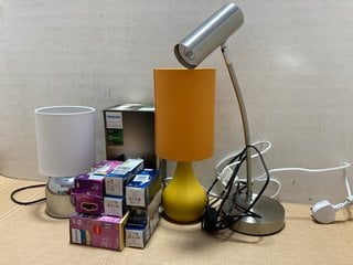 QTY OF ASSORTED LIGHTS TO INCLUDE JOHN LEWIS & PARTNERS KRISTY TOUCH LAMP: LOCATION - AR2