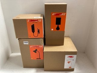 4 X ASSORTED JOHN LEWIS & PARTNERS LIGHTS TO INCLUDE LIMBO WALL LIGHT: LOCATION - AR11