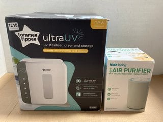 TOMMEE TIPPEE ULTRA UV STERILISER, DRYER & STORAGE UNIT TO ALSO INCLUDE FRIDA BABY 3 IN 1 AIR PURIFIER, SOUND MACHINE & NIGHT LIGHT: LOCATION - AR15