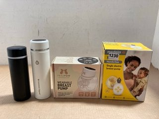 4 X ASSORTED BABY ITEMS TO INCLUDE FRAUPOW WEARABLE BREAST PUMP: LOCATION - AR16