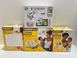 4 X ASSORTED BABY ITEMS TO INCLUDE LEAP FROG 5.5" WIFI HIGH DEFINITION VIDEO MONITOR: LOCATION - BR8