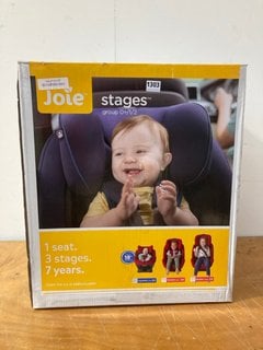 JOIE STAGES 0+/1/2 CAR SEAT IN COAL BLACK - RRP £100: LOCATION - PB