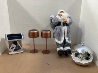 QTY OF ASSORTED HOUSEHOLD LIGHTING ITEMS TO INCLUDE SANTA EXPRESS PRE-LIT CHARACTER SPHERE: LOCATION - AR18