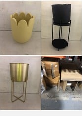 3 X ASSORTED ITEMS TO INCLUDE YELLOW FLOWER SHAPED PLANTER