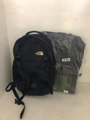 THE NORTH FACE IRON PEAK BACKPACK BLACK TO INCLUDE JACKSON & COLE WATERPROOF BACKPACK GREEN/BLACK