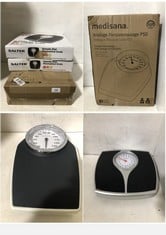 2 X SALTER SPEEDO MECHANICAL SCALES TO INCLUDE MEDISANA ANALOGUE PERSONAL SCALE PSD