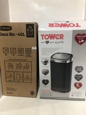 TOWER 58L SQUARE SENSOR BIN TO INCLUDE CURVER DECO BIN - 40L