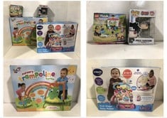 4 X ASSORTED BABY/KIDS TOYS TO INCLUDE VTECH BABY FIRST STEPS BABY WALKER