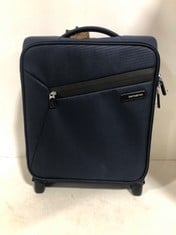 SAMSONITE TRAVEL CASE BLACK HARDSHELL MEDIUM/LARGE SPINNER TO INCLUDE SAMSONITE LITEBEAM TRAVEL CASE NAVY BLUE FABRIC SMALL 2-WHEELER