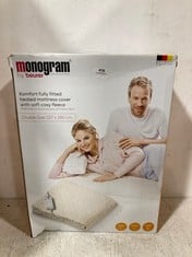 MONOGRAM BY BEURER KOMFORT FULLY FITTED HEATED MATTRESS COVER WITH SOFT COSY FLEECE DOUBLE SIZE RRP- £114.99