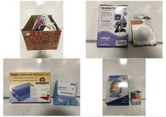 BOX OF ASSORTED ITEMS TO INCLUDE CUQOO HOME HALOGEN HEATER 800W