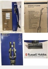 RUSSELL HOBBS GLIDE PRO + 350W BRUSHLESS MOTOR CORDLESS VACUUM TO INCLUDE RUSSELL HOBBS STEAM & CLEAN STEAM MOP MODEL NO-RHSM1001-G-AZ