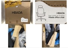 HBADA ERGONOMIC OFFICE CHAIR BLACK METAL SPONGE RRP- £127