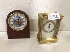 2 X MANTEL CLOCKS TO INCLUDE GEORGE LASCELLES