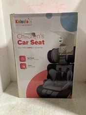 KIDOOLA CHILDRENS CAR SEAT 9M-12YRS GREY & BLACK