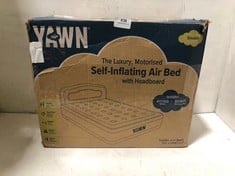 YAWN THE LUXURY MOTORISED SELF-INFLATING AIR BED WITH HEADBOARD DOUBLE