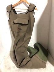 SIGMA NEOPRENE CHEST WADERS KHAKI BROWN SIZE 9