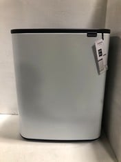 BRABANTIA BO TOUCH BIN HI WITH 2 INNER BUCKETS 2 X 30L WHITE RRP- £152