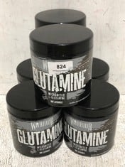 6 X WARRIOR GLUTAMINE UNFLAVOURED SUPPLEMENTS 300G BBE-APR/25