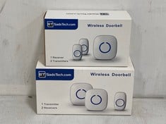 BOX OF SABO TECH WIRELESS DOORBELL TRANSMITTER AND RECEIVER