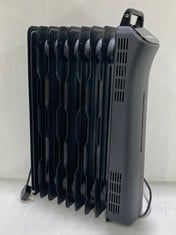 PALLET OF 16 X PORTABLE OIL FILLED DIGITAL RADIATOR WITH 9 WAY ECO FINS AND REMOTE CONTROL, BLACK. (KERBSIDE PALLET DELIVERY)