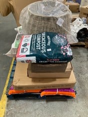 PALLET OF ASSORTED ITEMS TO INCLUDE PEATFREE COMPOST (KERBSIDE PALLET DELIVERY)