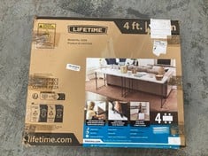 PALLET OF ASSORTED ITEMS TO INCLUDE LIFETIME 4FT FOLDING TABLE (KERBSIDE PALLET DELIVERY)