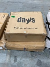 DAYS MANUAL WHEELCHAIR TO INCLUDE DRIVE WHEELCHAIR WITH 18 INCH WHEELS