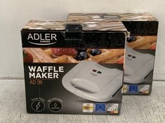 PALLET OF ASSORTED ITEMS TO INCLUDE ADLER EUROPE WAFFLE MAKER (KERBSIDE PALLET DELIVERY)