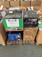 PALLET OF ASSORTED ITEMS TO INCLUDE HAMILTON BEACH 28L BLACK MINI OVEN (KERBSIDE PALLET DELIVERY)