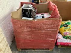 PALLET OF ASSORTED ITEMS TO INCLUDE DAEWOO 20L 800W DIGITAL MICROWAVE (KERBSIDE PALLET DELIVERY)